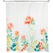 Floral Shower Curtain Set with 12 Hooks, Watercolor Flower Bathroom Decor (72 x 72 inch)